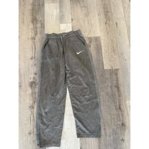 Nike Dri-Fit Pants Mens XL Gray Fleece Athletic Track Joggers Swoosh Logo